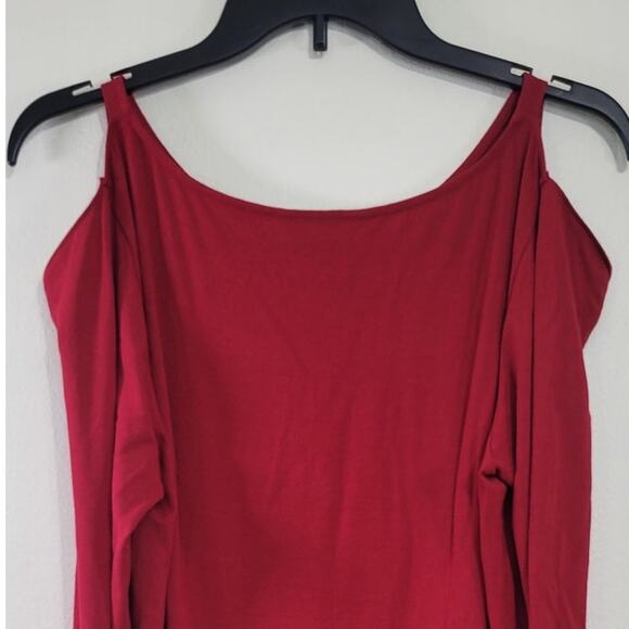Tommy Bahama Dress Womens Large Red Bodycon Shoulder Less Dress Sexy Flirty - Picture 2 of 10